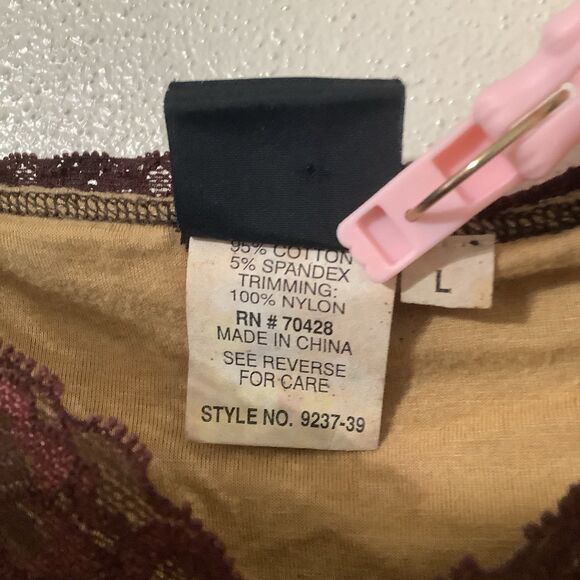 Vintage Y2K Tan Cheetah Animal Print McBling Bohemian Boho Lace Camisole L - Picture 5 of 9